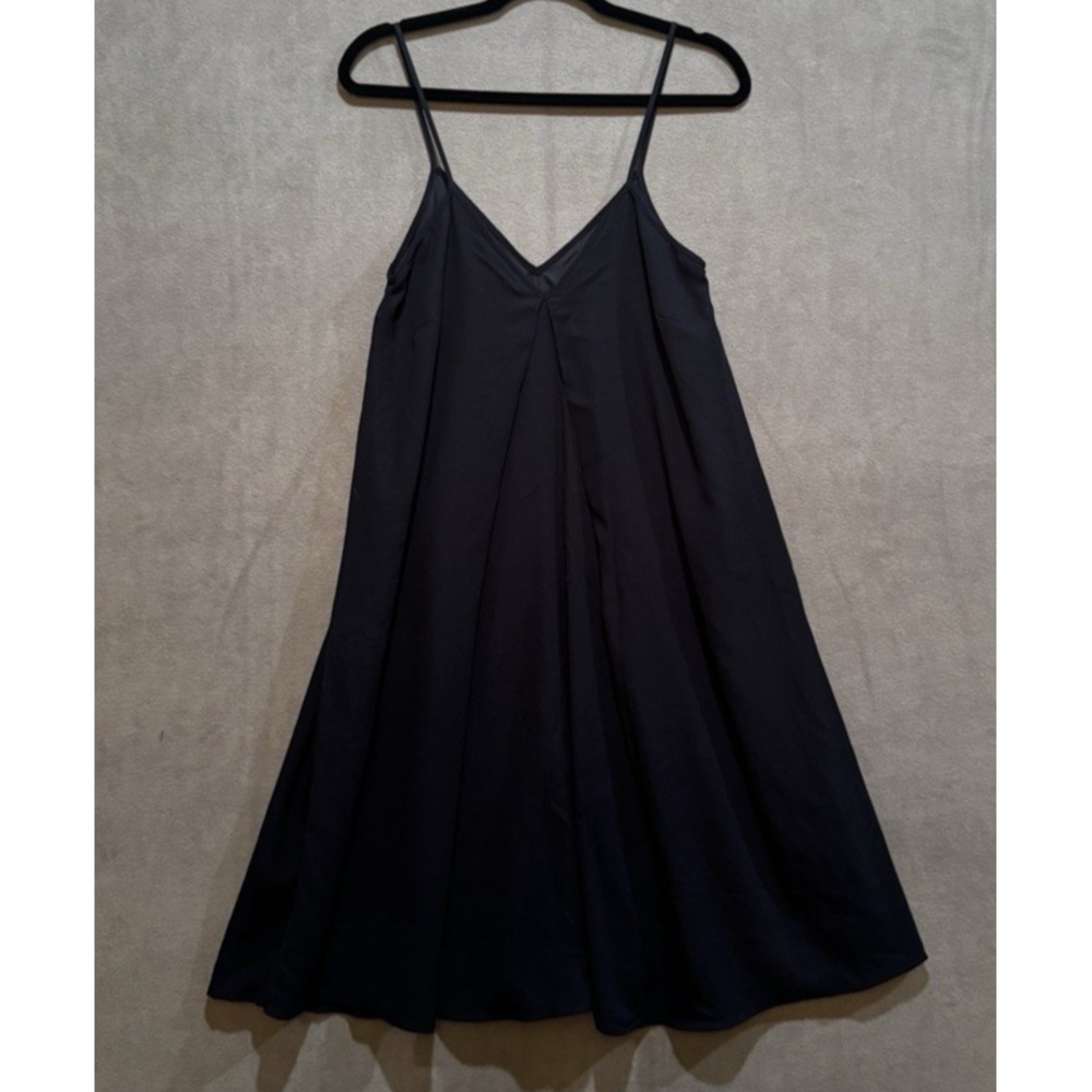 The Fifth Label Navy Blue V-Neck Spaghetti Strap Trapeze Dress Small NWT